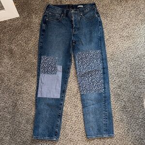 J crew premium edition- slim boyfriend patchwork jean sz 25